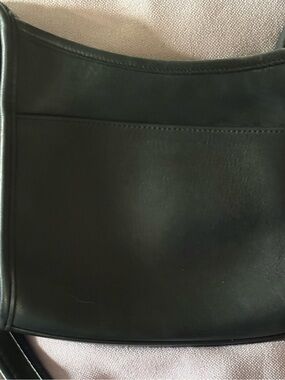 Classic coach Black Leather Shoulder Bag